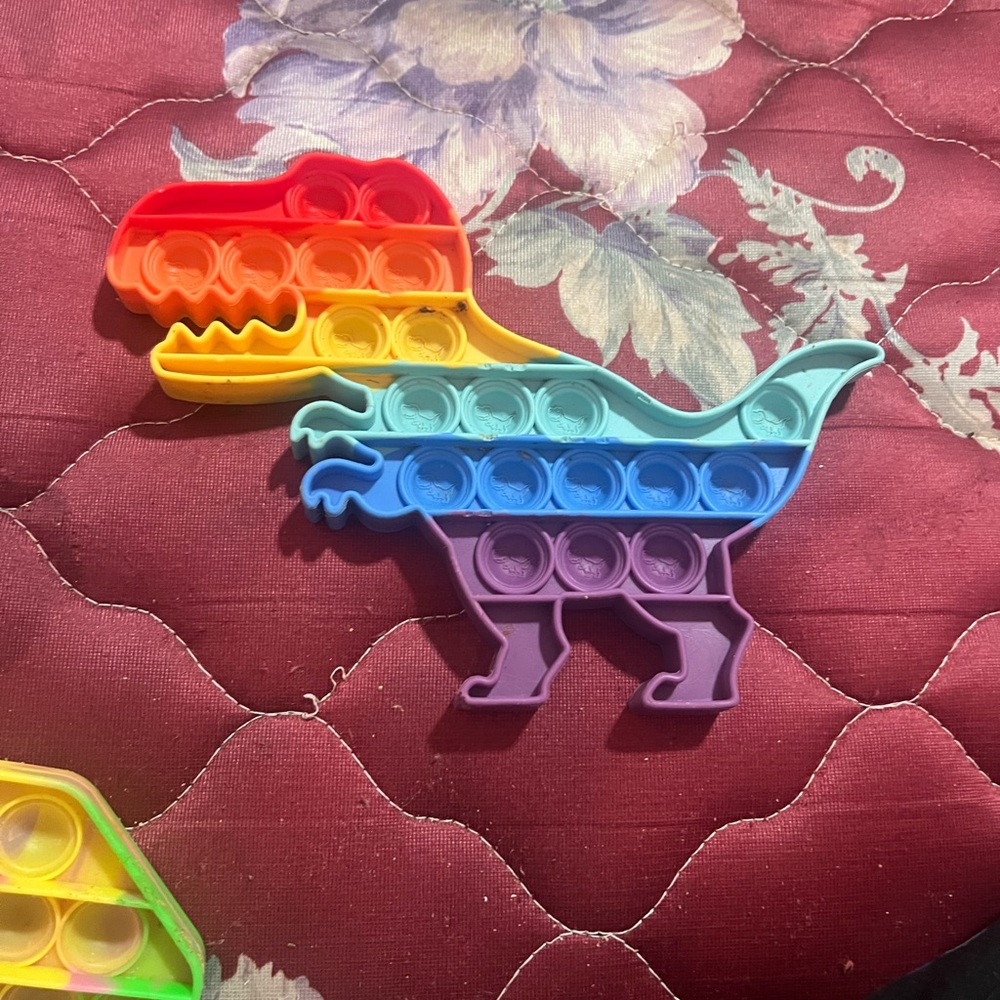 Rainbow Dinosaur Pop It Toy